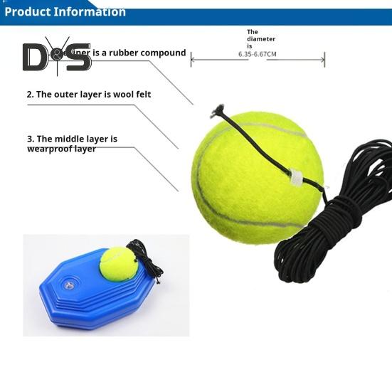 Tennistrener Rebound Ball Sett med 2 baller Tennis Treningsverktøy Solo Tennis Rebounder Utstyr for voksne barn