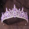 DIEZI Vintage Baroque Crystal Flower Tiara For Women Girls Party Luxury Bridal Bride Rhinestone Crown Hair Accessories Jewelry