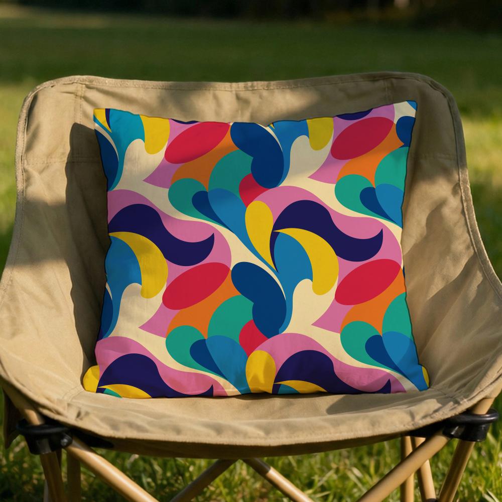 Abstract Colorful Pattern Cushion Cover Soft Reversible  Durable Pillow Cover  MultiScene Use for Home  Car Daily Comfort