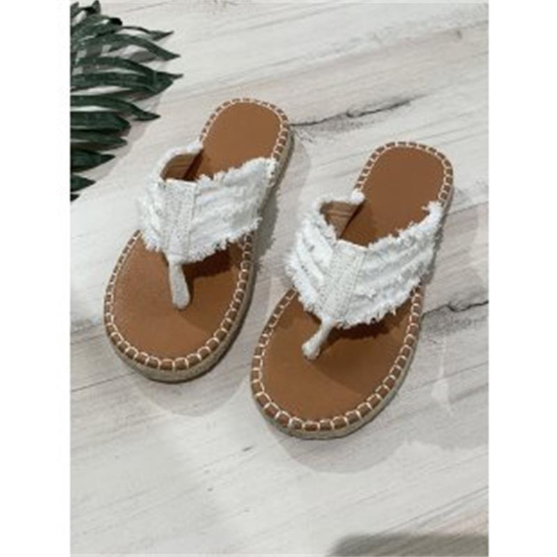Women's 2024 Summer Bohemian Espadrille Cross Strap Flat Sandals