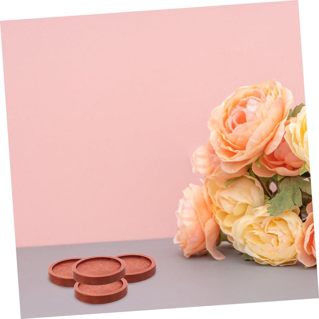 SEWACC 40-Piece Wooden Round Pendant Tray, 1.18" Outer Diameter x 0.98" Inner Diameter, Coffee Color, Cabochon Mounting for Brooches and Lapel Pins,