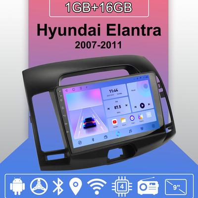 Car Radio Android Auto Carplay For Hyundai Elantra 2007-2011 Multimedia Player Head Unit Stereo GPS Navigation BT WIFI 1+16GB