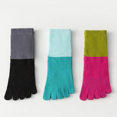 Five Toes Yoga Socks Professional Silicone Anti-slip Pilates Socks Women Cotton Breathable Floor Gym Fitness Dance Sports Socks