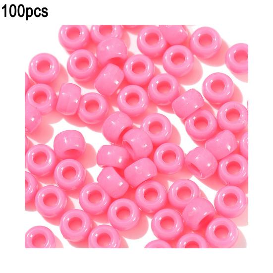 100Pcs/Set DIY Acrylic Loose Beads Pre-hole Handmade Bracelets Necklaces Jewelry Making Colorful Spacer Beads Handcrafted Craft Accessories Kit