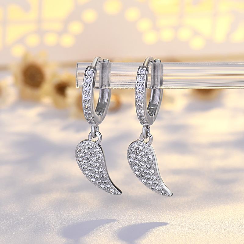 BELLA BOX Pure Silver Gold-plated Vacation Style Earrings With A Light Luxury And High-end Feel, Slightly Inlaid Zircon Ear Buckles