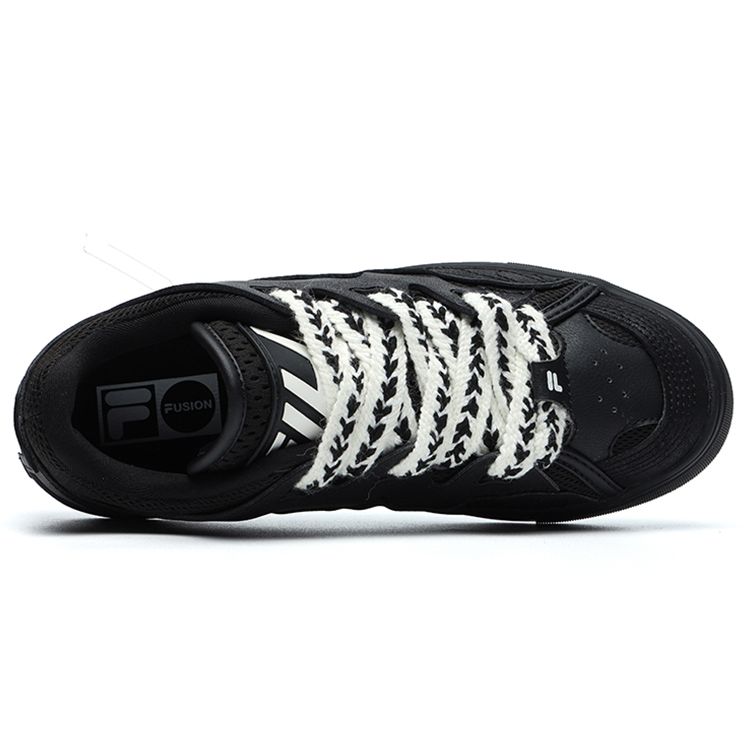 Fila Fusion Casper Fabric Synthetic Leather Low-Top Skate Shoes Women Sneaker Black T12W135109FBK