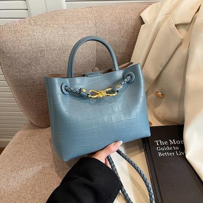 Retro New Stone Pattern Handbag Large Capacity Light Luxury Messenger Bag Women's Fashion Versatile Shoulder Bag