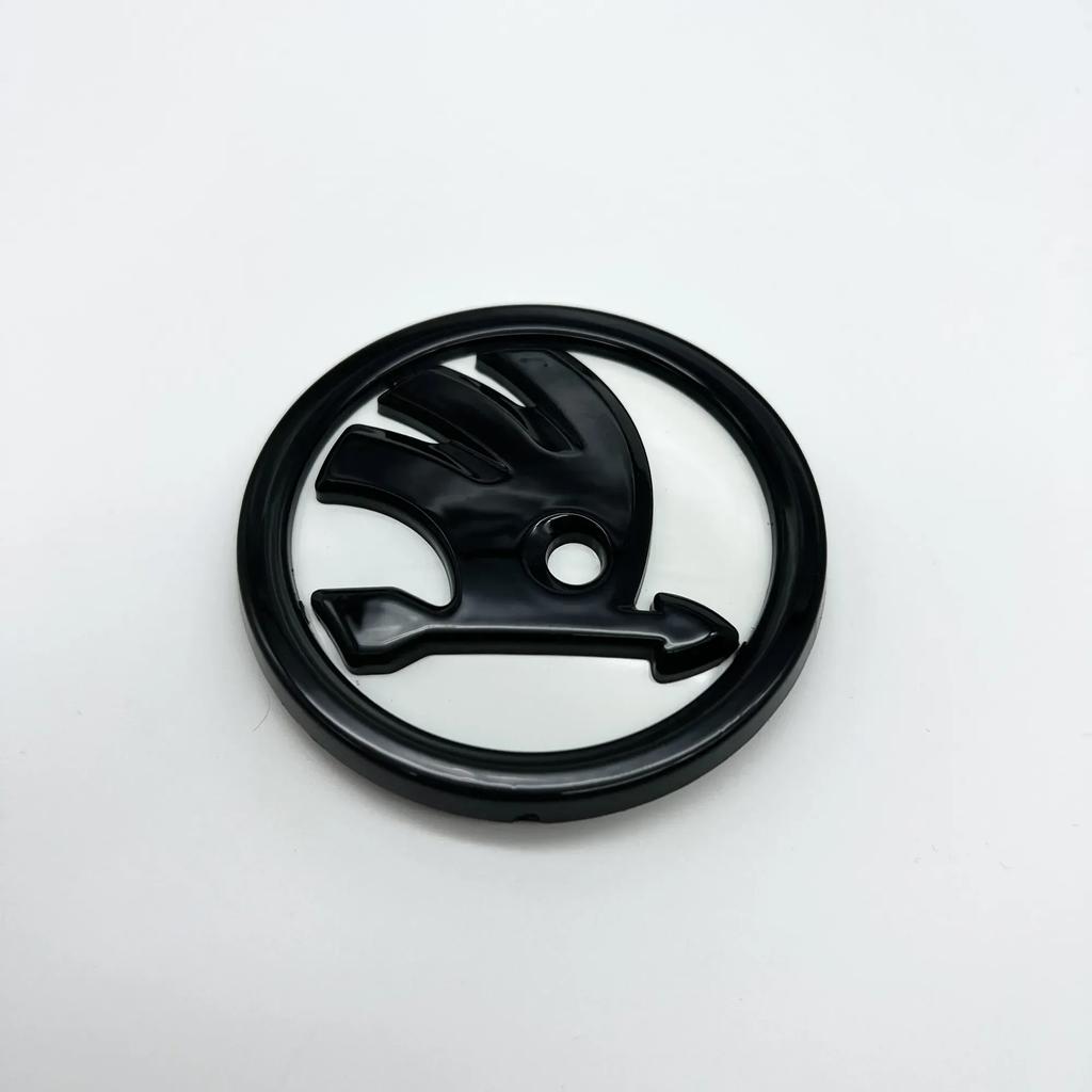 Skoda 2025 Gorące 80mm 90mm 100mm Emblemat Logo Samochodu Grill Przedni Samochodu Emblemat Bagażnika Tylnego dla Skoda Octavia Rapid Fabia A7 Superb KAMIQ V