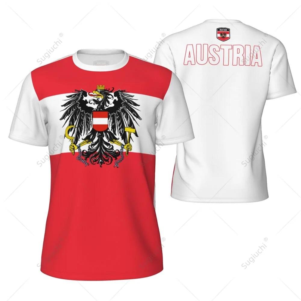 AUSTRIA Flag 3D Print Sports Quick-dry Breathable Men T-shirt Football Jersey Team Short-sleeve Parent-child Top Clothes Summer
