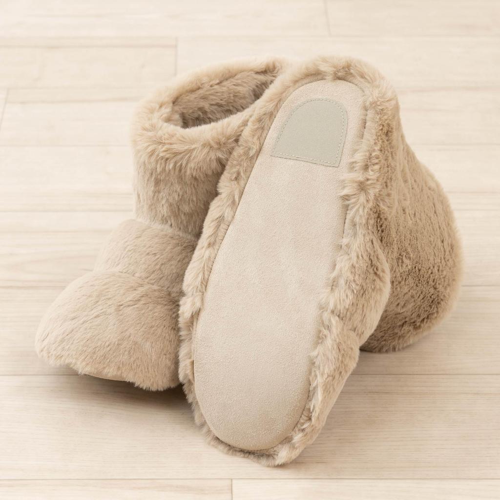 Senko 25cm S.D.S Boa-Pa Slippers, Boots, Beige,