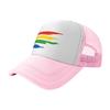 Rainbow Pride Trucker Hat Mesh Back Adjustable Cap Breathable Design for Outdoor Activities and Casual Wear