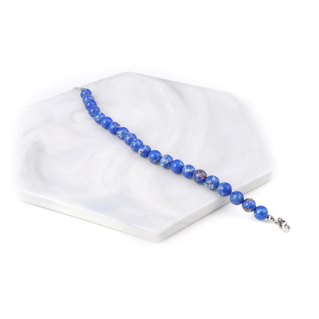 Nový styl Dámský náramek Přírodní kámen Emperor Stone Korálky 8X8 MM Přívěsky pro ženy Romantický dárek k narozeninám