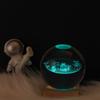 6cm Luminous Galaxy Crystal Ball (with Base) Cube Crystal Ball Night Light - Birthday Gift Desktop Decoration Ornament