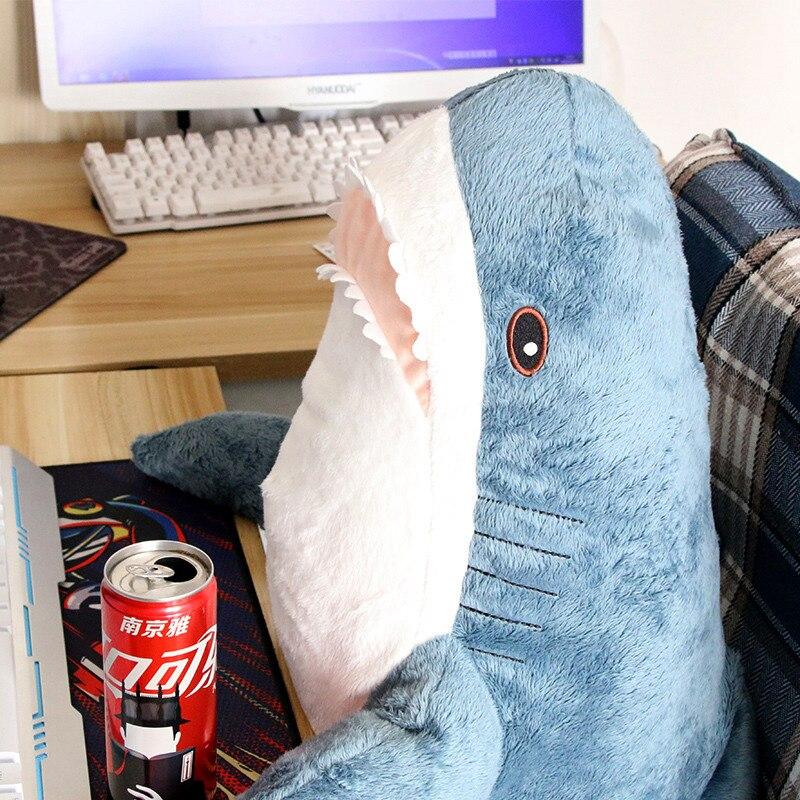 Big Size Funny Soft Bite Shark Plush Toy Pillow Appease Cushion Gift for Children