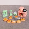 1:12 Scale Dollhouse Mini Kitchen Play Scene Model Kitchen Supplies Microwave Oven Model Model Decor Toy Miniature Food