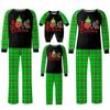 Set di top e pantaloni a maniche lunghe coordinati per la famiglia con stampe natalizie Set coordinati per la famiglia