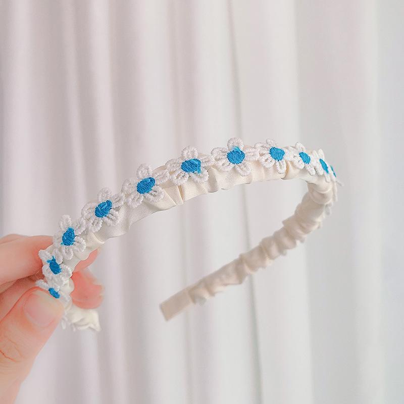 Boho Chic Daisy Girls Headbands Women Solid Embroidery Flower Hair Bands Kids Candy Chrysanthemum Headwear Hair Accessories