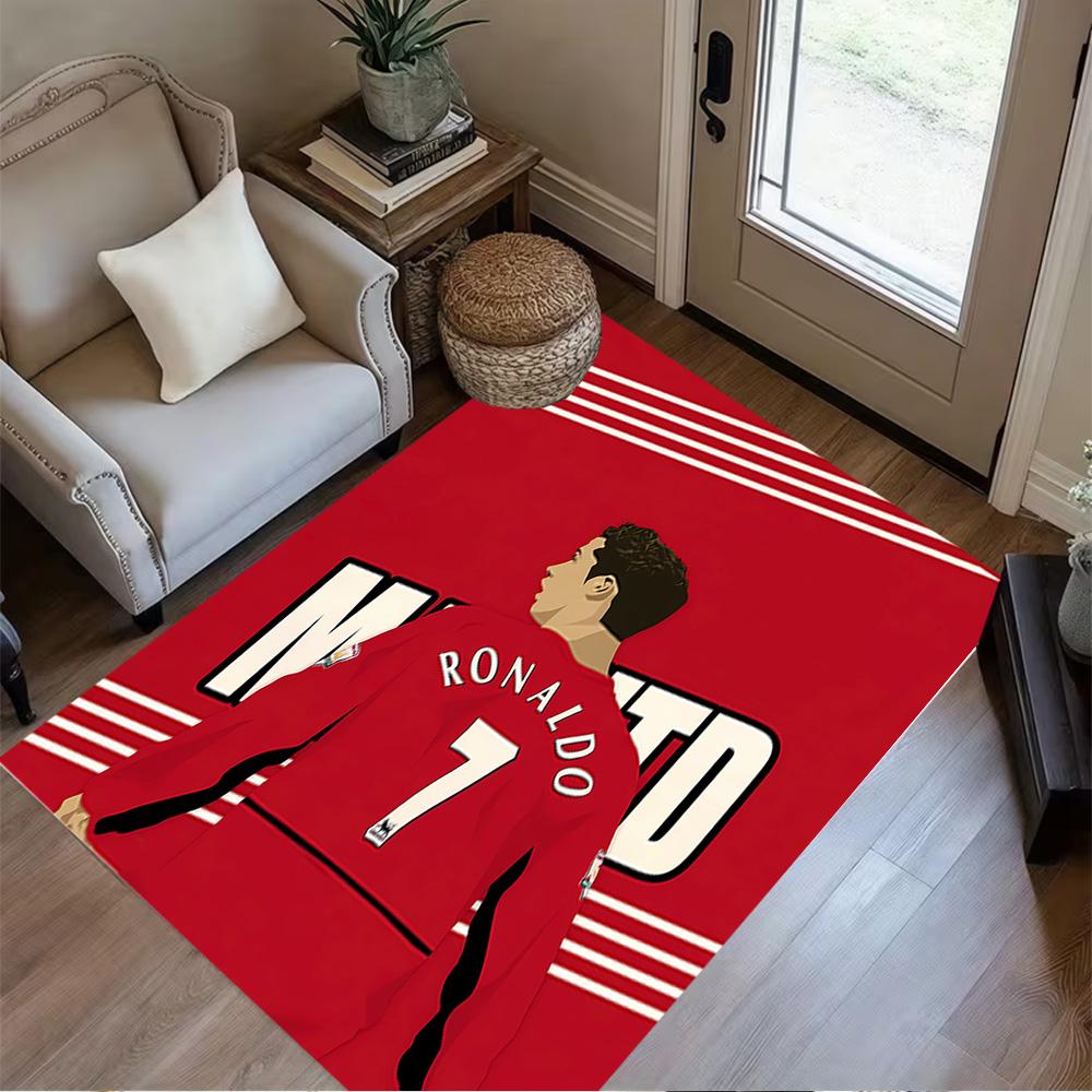 Ronaldo's Legacy Floor Rug Office Rug Perfect for Study Room Entryway Foyer Bedrooms Antislip Carpet Decorate Offices Spiritual Gift