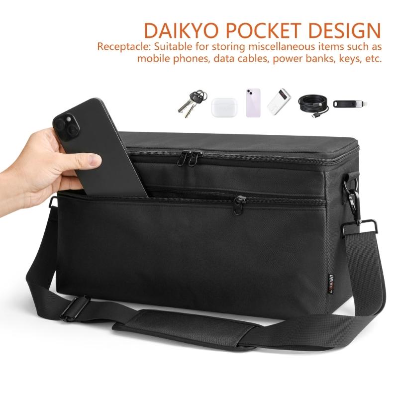 Nylon Carrying Case For 40W Wireless Speaker Adjustable Shoulder Strap Double Zippers Design Spacious Compartment