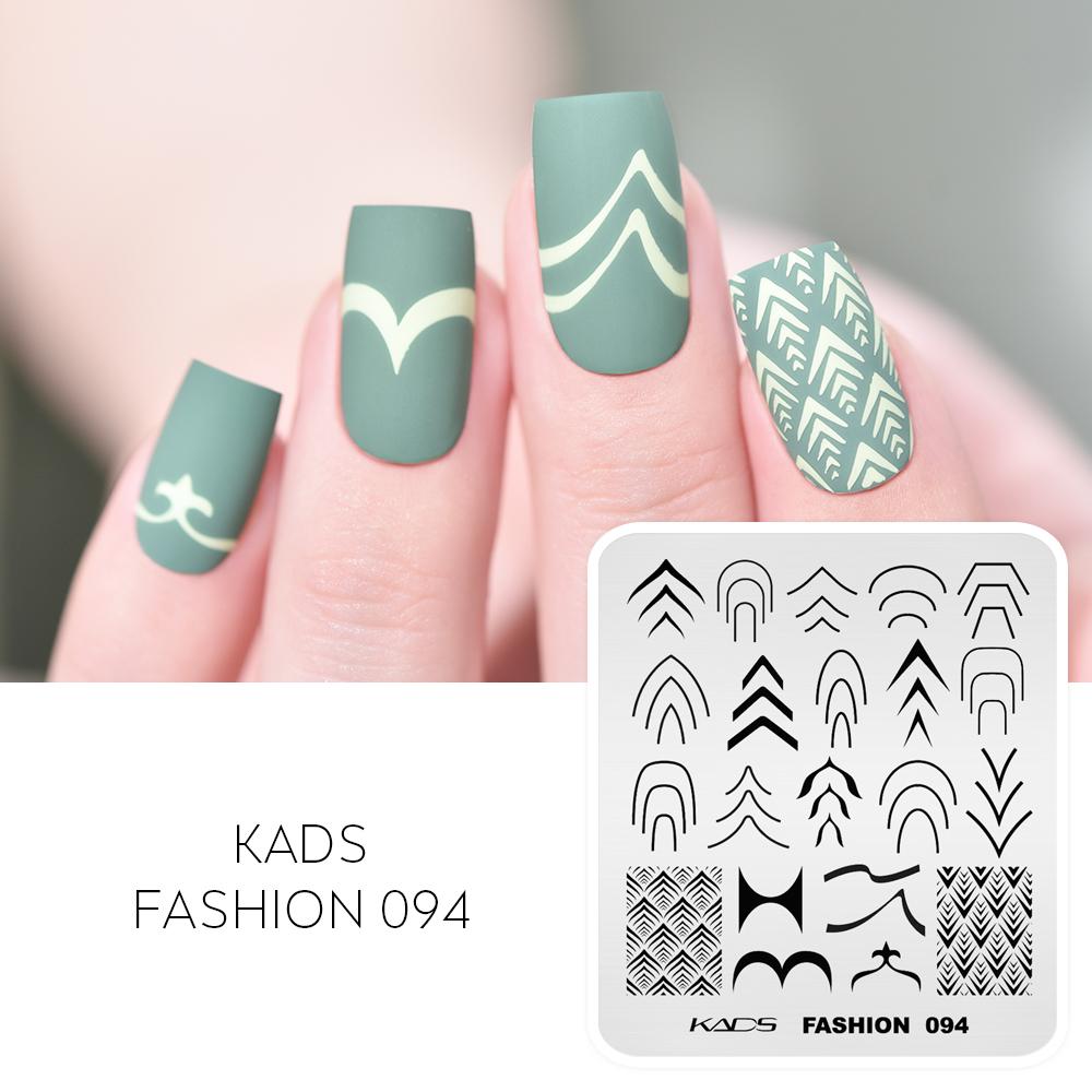kads Mode 094 Nail Art Stamping Vorlage Nagel Salon Design Druck Schablone Platte Maniküre Werkzeug