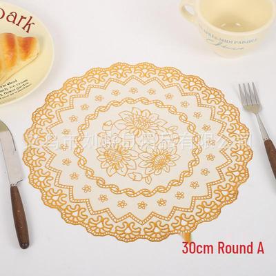 Premium PVC Round Heat-Resistant Non-Slip Coaster Placemat - 30cm