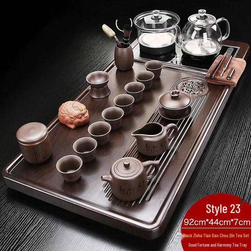 

Jiakangming Automatic Solid Wood Tea Tray Set