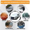 Car Windshield Snow Cover With 4 Layers Windproof Protection Defense Frost Sunlight, All Weather Winter & Summer Front Window Automotive Covers Sun &