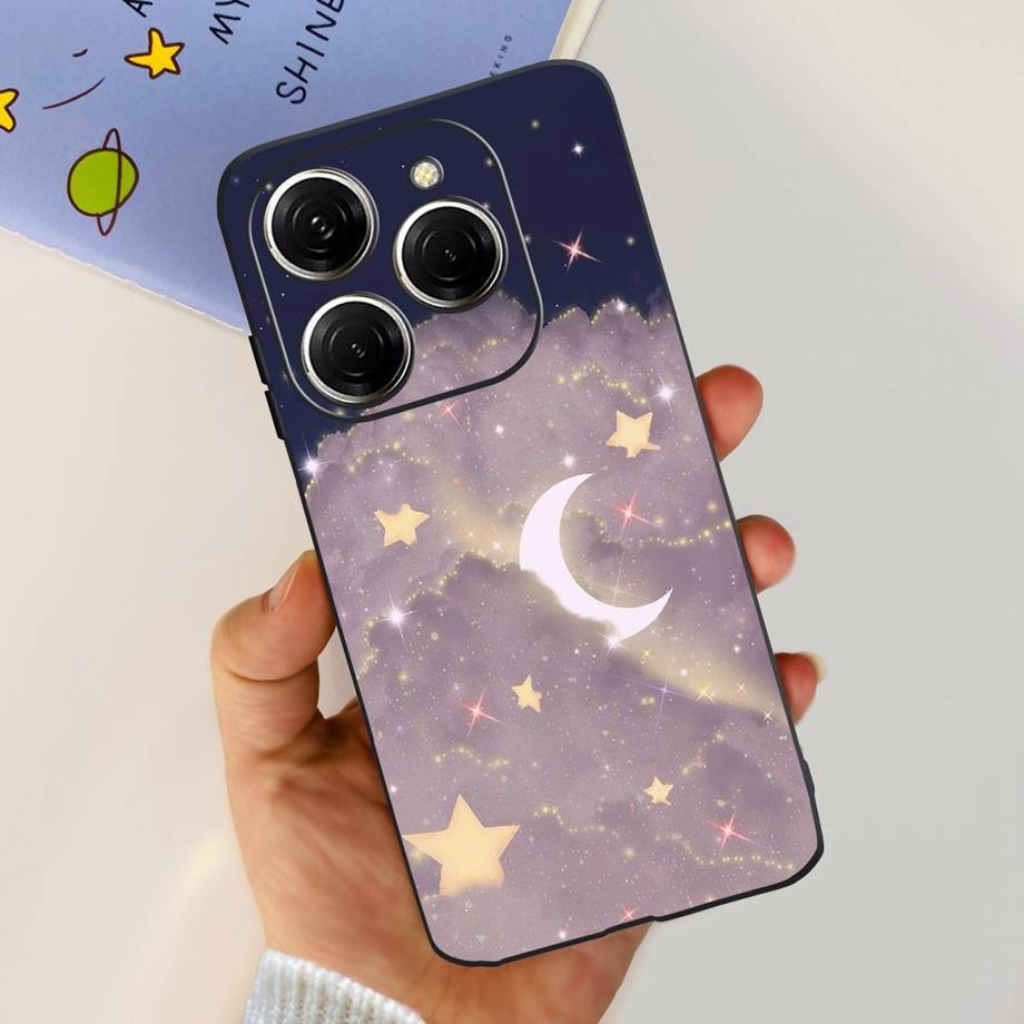 For Tecno Spark 20 Pro Case Liquid Silione Soft TPU Matte Cover Phone Mask On Spark20 20Pro 4G Luxury Pattern Cat Flower Cartoon