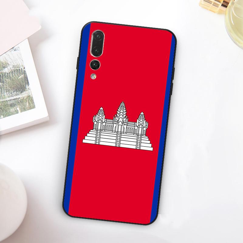 

Флаг Камбоджи Для Huawei Nova 12i 12s 11i 7i 8i Y73 Y70 Y90 Y60 Y72 Y61 Y91 9 10 SE P30 Pro P40 Lite Чехол Huawei Nova 9