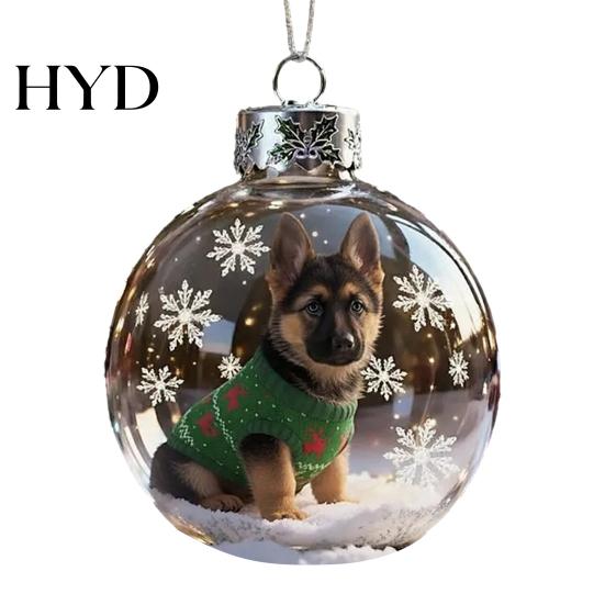 Handmade Glass Christmas Decorations Bird Acrylic Ornaments 2D Cardinals Animal Tree Elegant Decor Handcrafted Holiday Hanging for Home 3D Balls