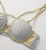 French Smooth Cross Back Push-Up Lingerie Bra - Underwire, Anti-Sagging, Thin Cotton Cup