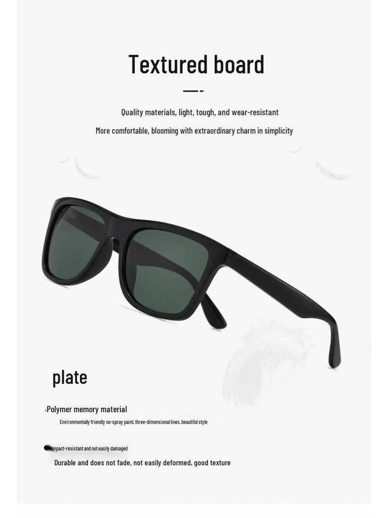 Men's Acetate Polarized Sunglasses: Big Frame, UV Protection for Driving & Fishing