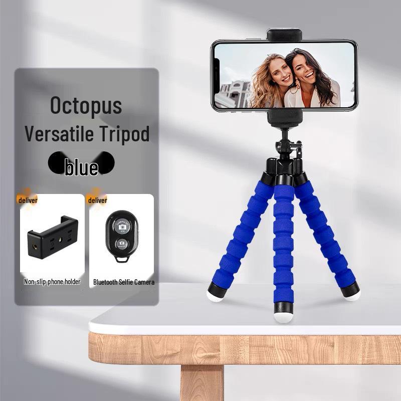 Octopus Mini Portable Selfie Stand with Bluetooth Remote for Creative Live Streaming