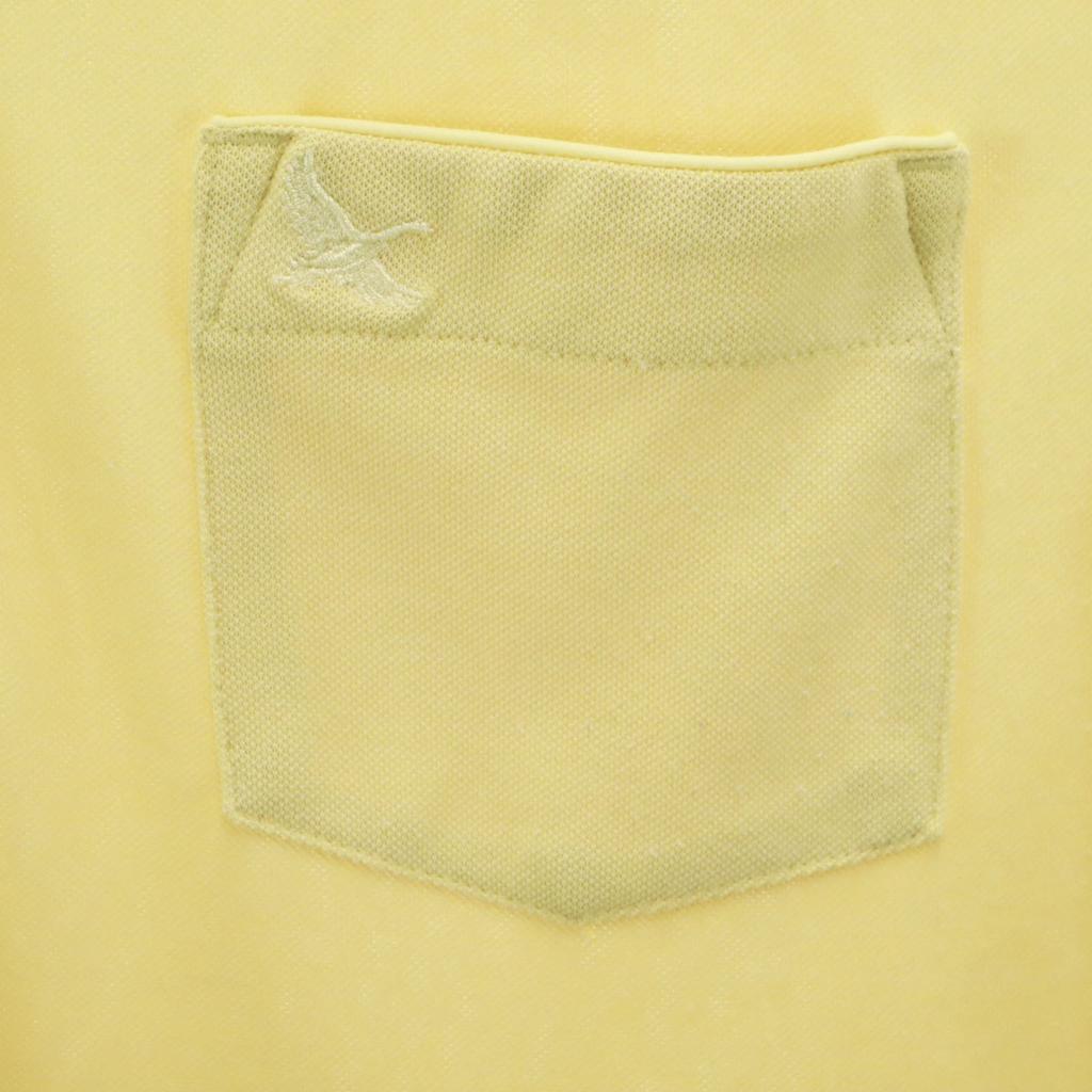 EDDIE BAUER Kurzarm Skipper Farbe Polohemd M Gelb Outdoor Herren Gebraucht