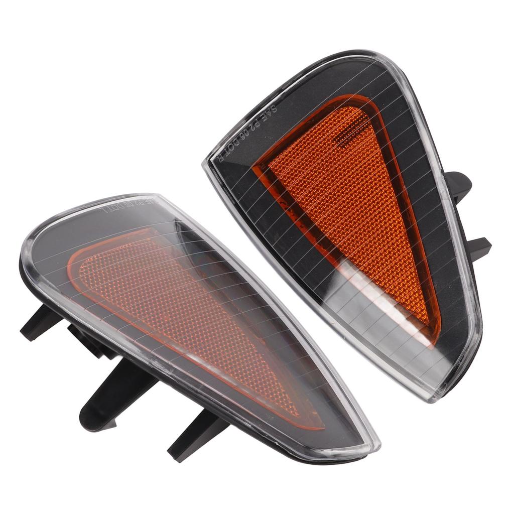 2 Pcs Front Turn Signal Light Cover 4806218AD Side Marker Lamp Cover Replacement for Dodge Charger LX SRT8 2006‑2010
