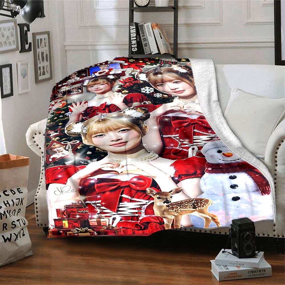 Christmas Magic Blanket Soft Throw Blanket For Home Bedroom Bed Sofa Travel Office Solid Christmas Blanket