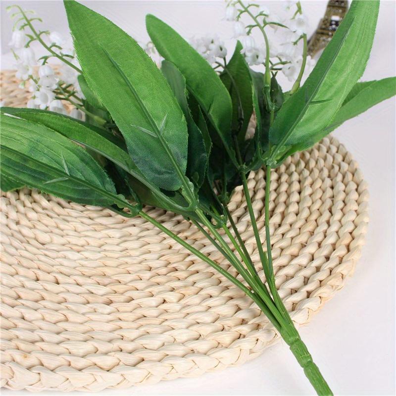 Artificial Flowers Lily of the Valley 7 Branches Fake Plastic Lily Flower Bridal Bouquet Wedding Party Decor Flores Artificiales