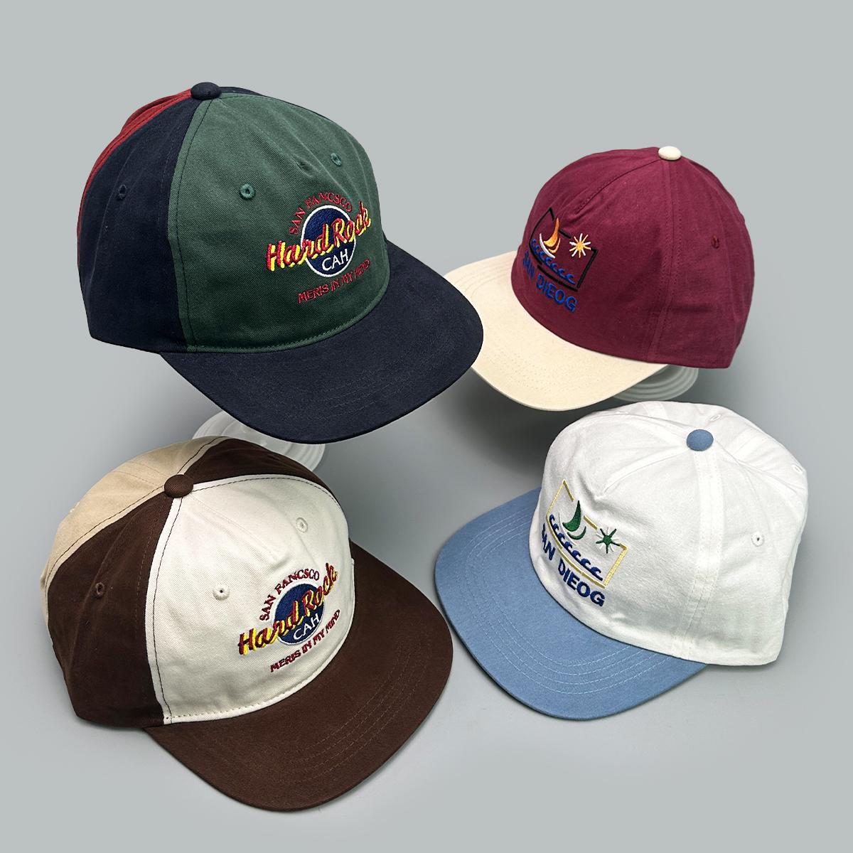 My Extreme Outdoor Activities Women's Blue/Green Street Color Block Letter Embroidery Baseball Hats New Unisex Breathable Retro Sunshade Versatile Flat Eave Fashion Hip Hop Caps 52-60Cm