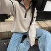 Foreign Trade Women clothes Autumn and Winter Amazon Independent Station European and American Leisure Solid Long sleeve Knit Zip-up Sweater