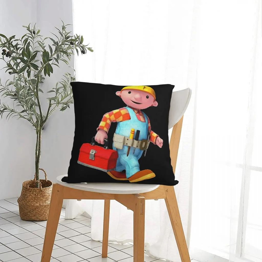 Bob der Baumeister Kissenbezug Polyester Kissenbezug Dekorationen Können wir das schaffen Werkzeugkiste Traktor Wurfkissenbezug Bezug Zuhause