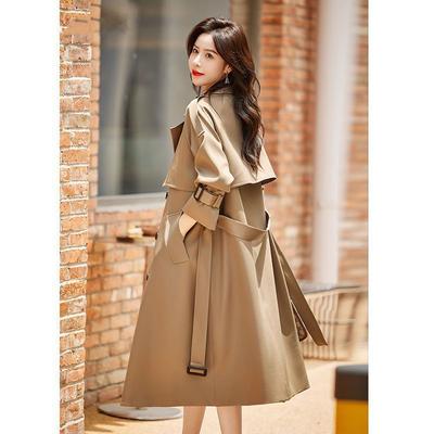 Windbreaker Damen Mittellang Herbst Neuer Stil Lässig Locker Temperament Beliebter Mantel Jacke