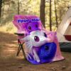 1PC Custom Name Purple Axolotl Trio Outdooor Flannel Blankets Throw Blanket All-Season Throw Gift Bedspread for Couch, Bed, Camping Holiday Birthda