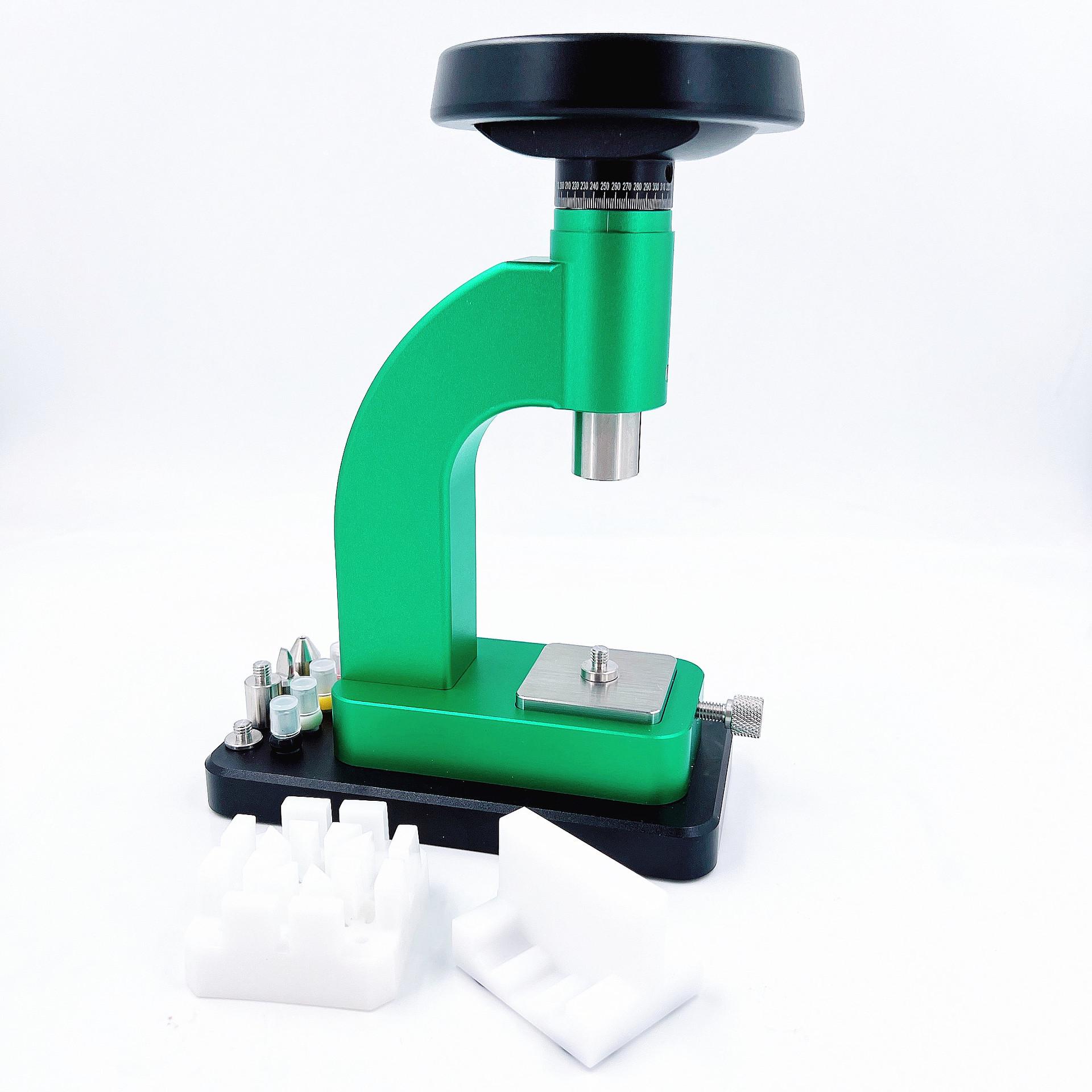 Multi-functional Watch Repair Tool: Case Back Opener, Band Remover, Glass Press, and A-grade Watch Press. Blue Machine