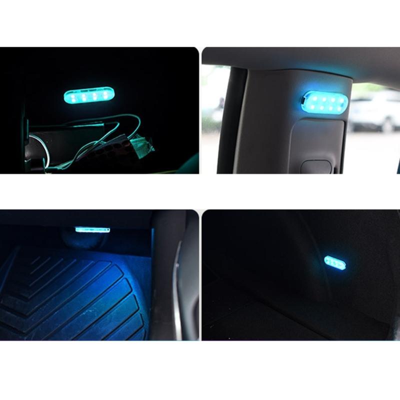 2Pcs Car Interior Lights Car Ceiling Lights Magnetic Sticker Wireless Touch Light Car Accessories Night Reading Light