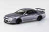 Aoshima Bunka Kyozai Rakupla Snap Kit Nissan R34 Skyline Custom Wheels Scale Plastic Model Kit (AOSHIMA) No. 12CU-AS GT-R (Athlete Silver) 1/32