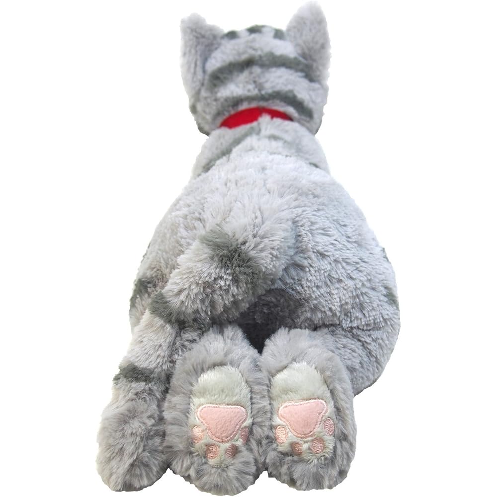 Sun Lemon Knee Cat Plush Toy M Size Gray