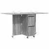 Dining Table Set 2 pcs 140 x 80 x 77 cm Particleboard Sonoma Grey