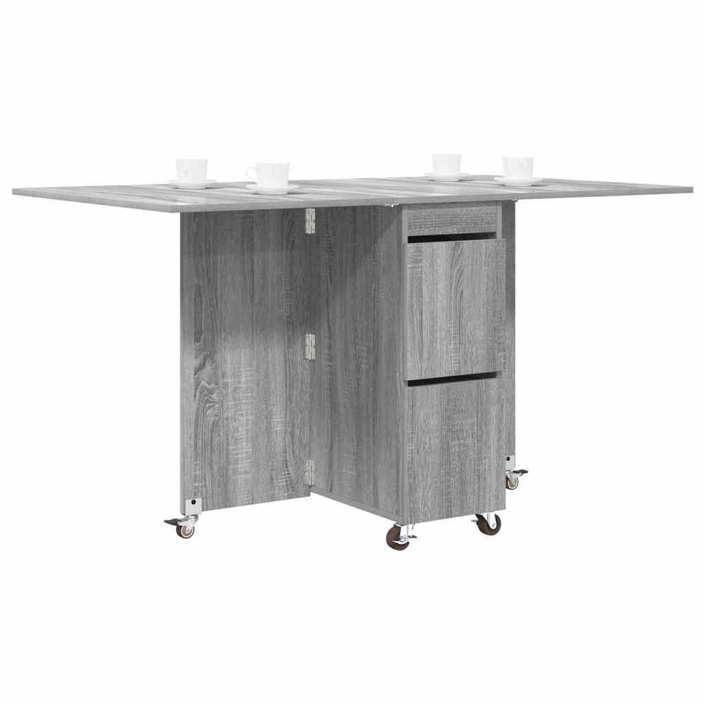Dining Table Set 2 pcs 140 x 80 x 77 cm Particleboard Sonoma Grey