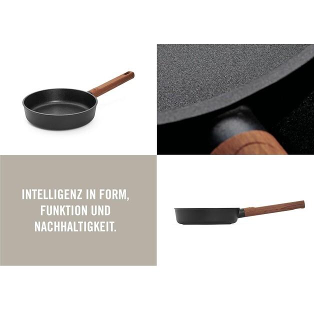 Cast Iron Induction Frying Pan Woll Eco Logic QXR 20 Cm with Wooden Handle (520WLCI-Q)