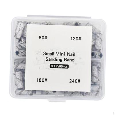 60 Pieces Mini Nail Sanding Band Polishing Nails Manicure Tool